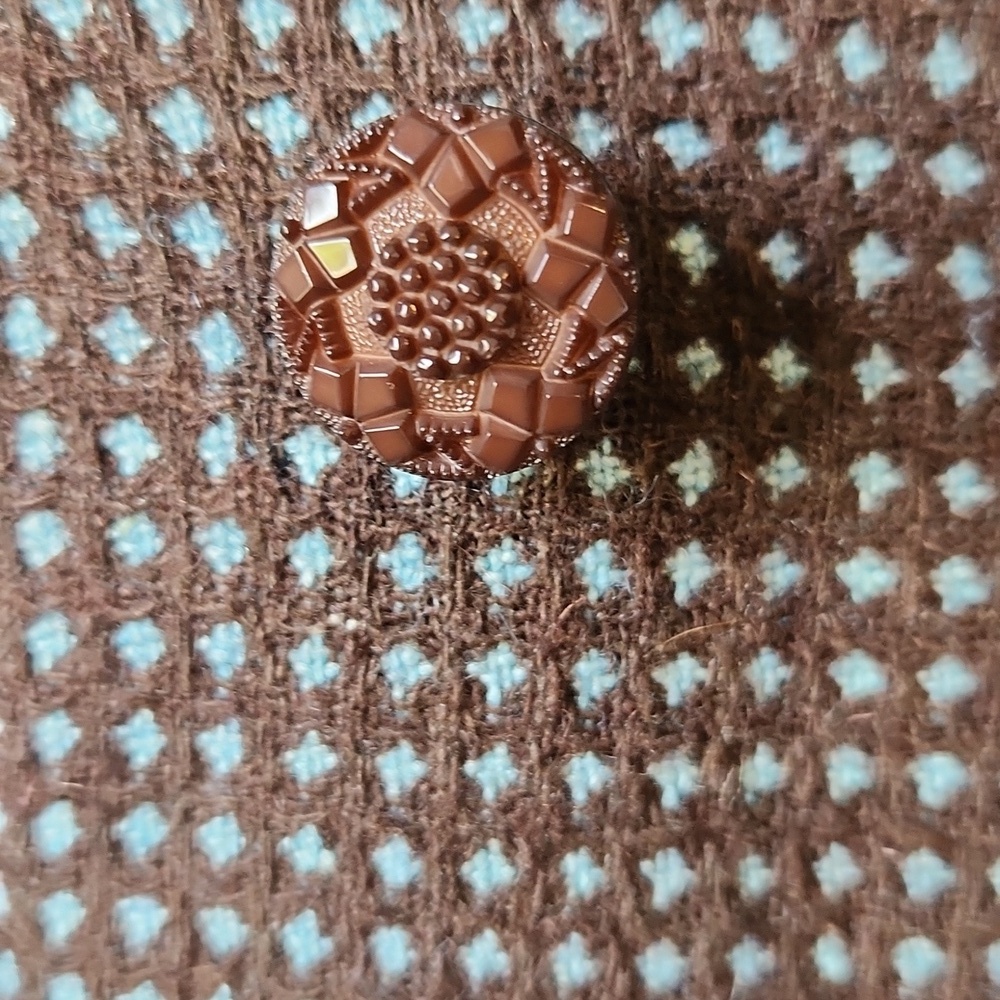 Vintage Liz Claiborne Brown Textured Double-Breasted Blazer - Picture 12 of 15